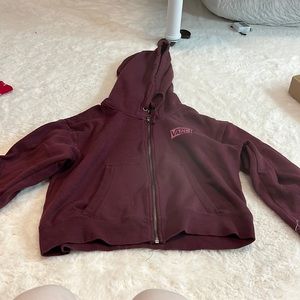 vans crop zip up